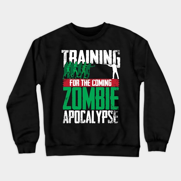 Training For The Zombie Apocalypse Hunting Crewneck Sweatshirt by thingsandthings